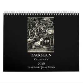 Calendário Backbrain V, 2026, Dupla Página, Médio