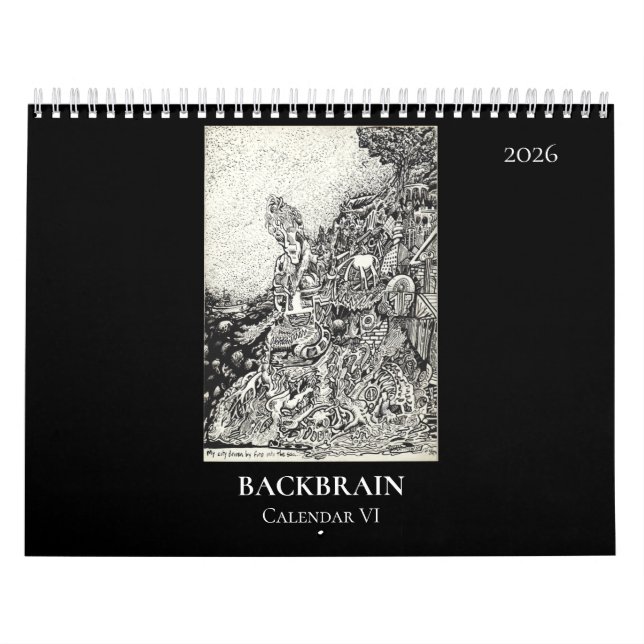 Calendário Backbrain VI, 2026, Dupla Página (Capa)