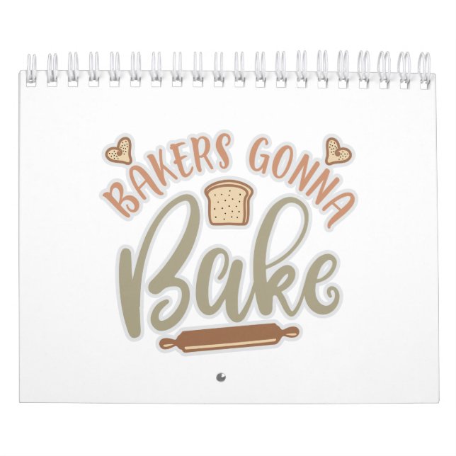 Calendário Bakers Engraçados Vão Assar Engraçado Citação (Capa)