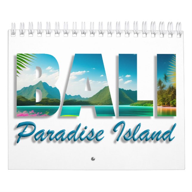 Calendário Bali Indonésia é Paraíso 12 meses (Capa)