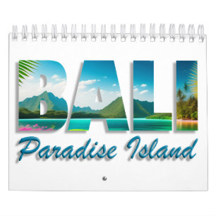 Calendário Bali Indonésia é Paraíso 12 meses