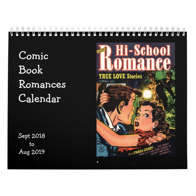 Calendário Banda desenhada romances setembro de 2018 (Capa)