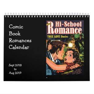 Calendário Banda desenhada romances setembro de 2018
