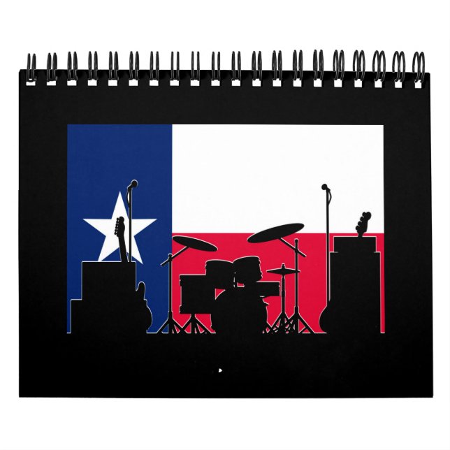 Calendário Banda do Texas no Palco (Capa)