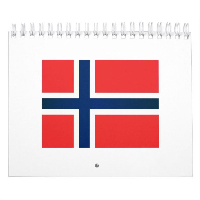 Calendário Bandeira da Noruega (Capa)