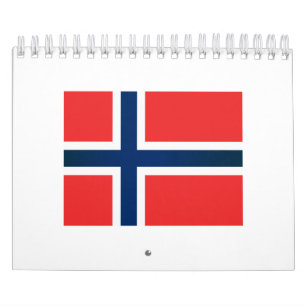 Calendário Bandeira da Noruega