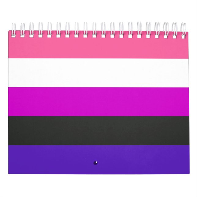 Calendário Bandeira do Orgulho Genderfluid (Capa)