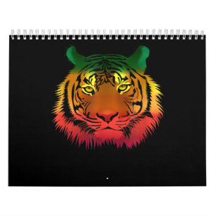 Calendário Bandeira do Tigre Jamaicano Legal
