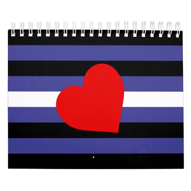 Calendário Bandeira e Coração do Orgulho de Couro (Capa)