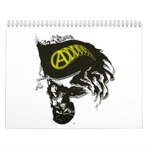 Calendário Bandeira esfarrapada capitalista de Anarcho com