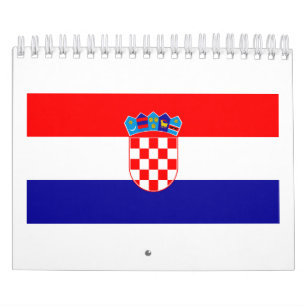 Calendário Bandeira Nacional da Croácia