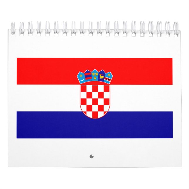 Calendário Bandeira Nacional da Croácia (Capa)