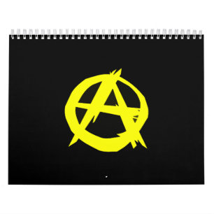 Calendário Bandeira preta e amarela do capitalismo de Anarcho