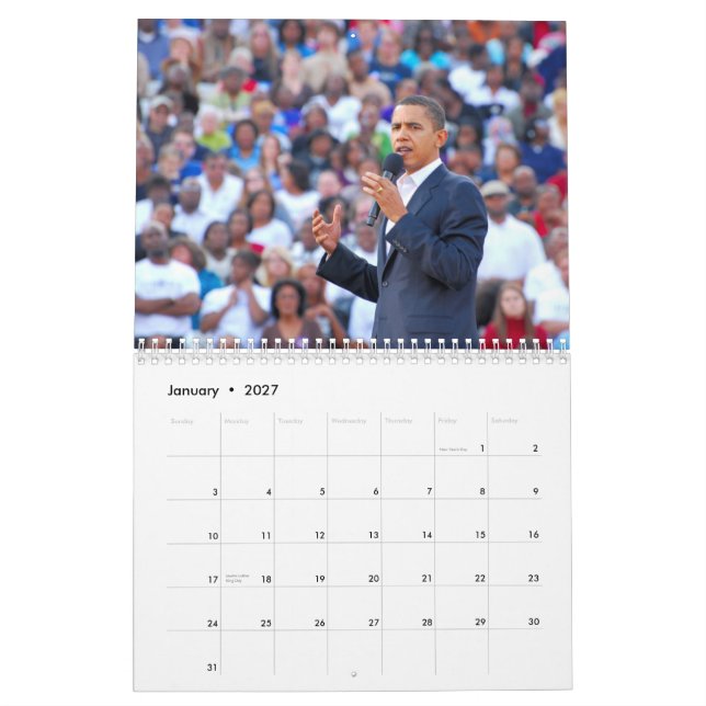 Calendário Barack Obama (Jan 2027)