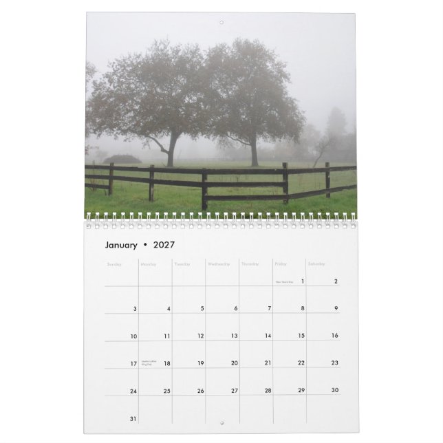 Calendário Barbara Salão - viagens: Casa e no exterior, 2012 (Jan 2027)