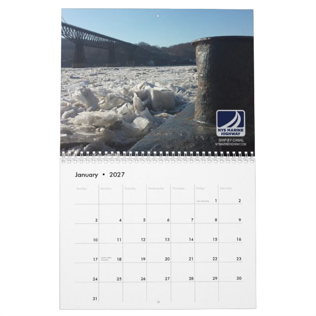 Calendário - barcos marinhos do reboque de NYS - (Jan 2027)