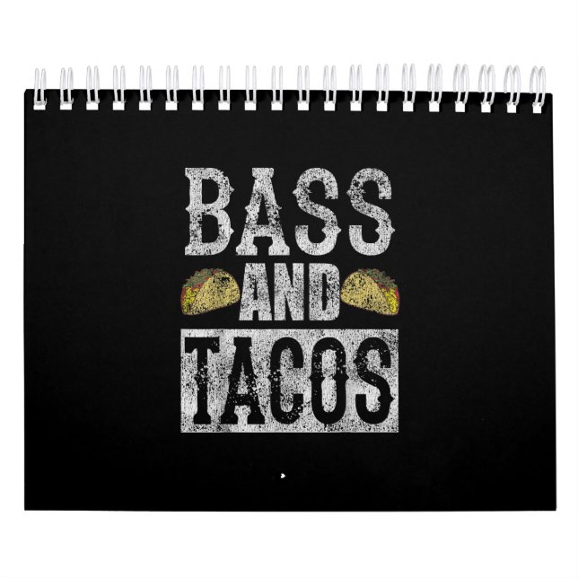 Calendário Bass E Tacos Engraçados Taco Bass Guitarra (Capa)