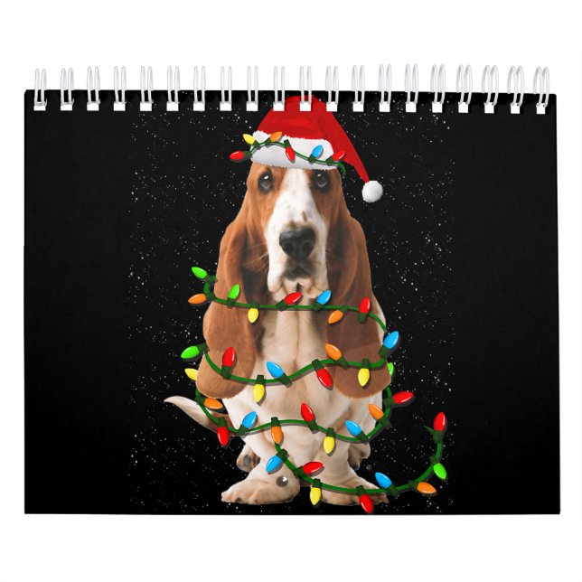 Calendário Basset hound hound amor de cão (Capa)