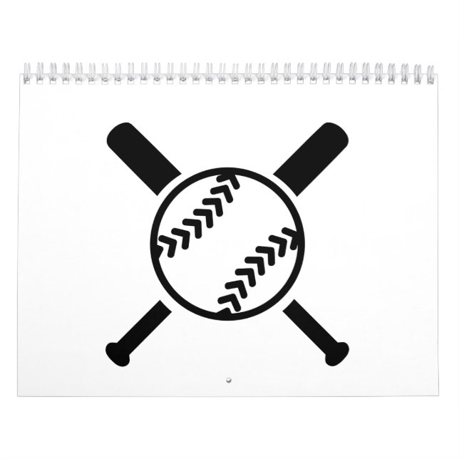 Calendário Bastões cruzados softball (Capa)