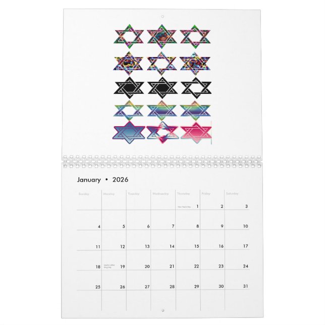 Calendário batik da estrela (Jan 2026)