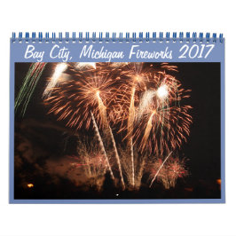 Calendário Bay City, Michigan Fireworks (2017) Calendar 2018