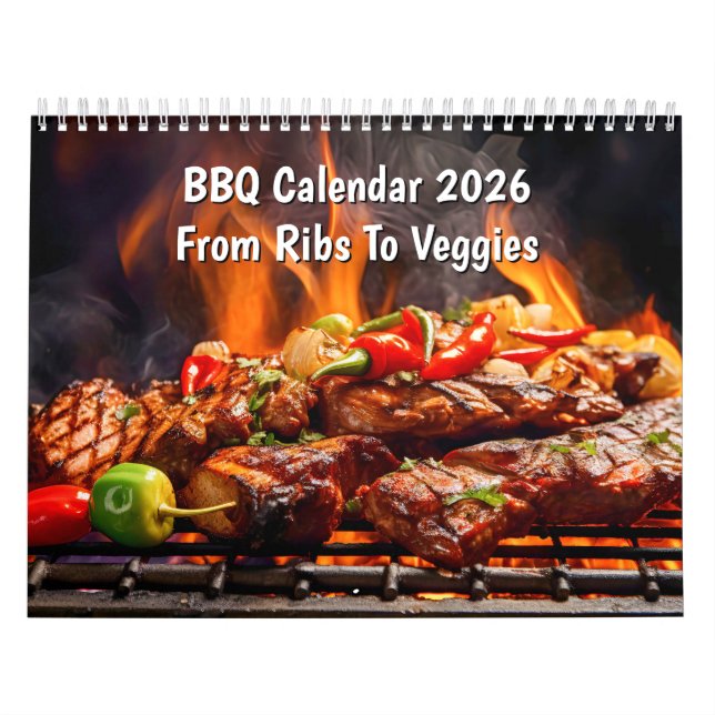Calendário BBQ Calendar 2026 – From Ribs To Veggies (Capa)
