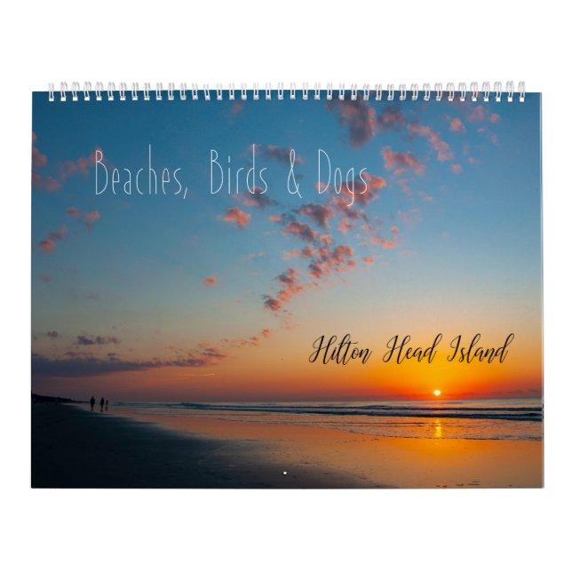 Calendário Beachs, pássaros & cães em Hilton Head Island (Capa)