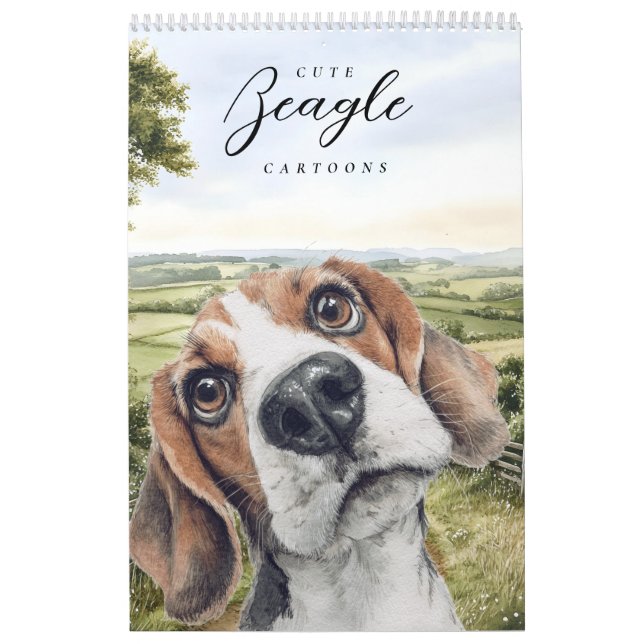 Calendário Beagle Funny Cartoon Dog (Capa)