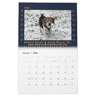 Calendário Beagles and Buddies 2026 Calendar