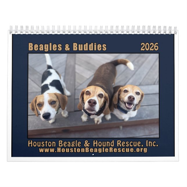 Calendário Beagles e Amigos 2026 (Capa)