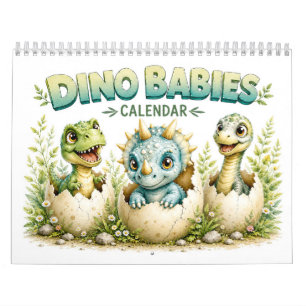Calendário Bebês Dinossauros Fofos Eclodindo – Dinossauros