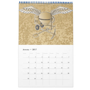 Calendário bege betuminoso