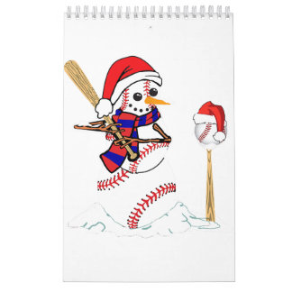 Calendário Beisebol de Natal Jogando Baseball