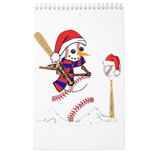 Calendário Beisebol de Natal Jogando Baseball (Capa)