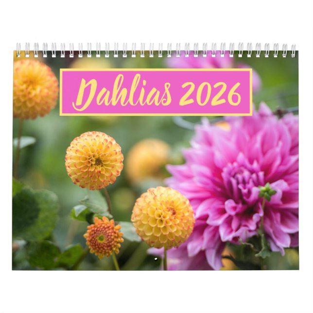 Calendário Bela Fotografia Floral Dahlias (Capa)