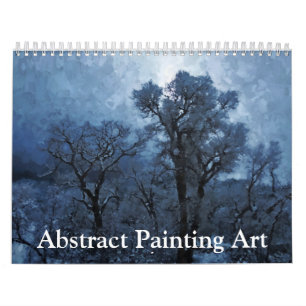 Calendário Bela Pintura Arte Abstrata de Paisagem 2027