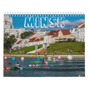 Calendário Belarus Minsk Architecture City Cityscape М и н к