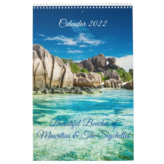 Calendário Belas praias Maurícias e Seicheles (Capa)