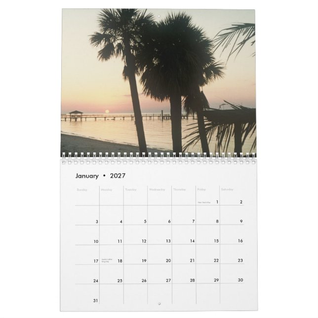 Calendário Beleza de Key West por Scott S. Jones (Jan 2027)