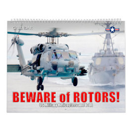 Calendário BEWARE of ROTORS! US Military Helicopters and VTOL