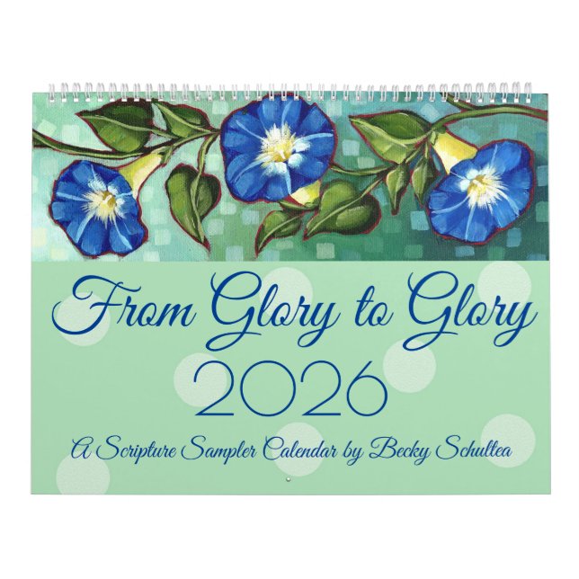 Calendário Bíblico "De Glória em Glória" 2026 (Capa)