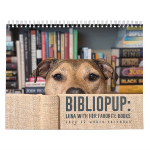 Calendário BiblioPup de 2026 de 12 meses: Luna & L