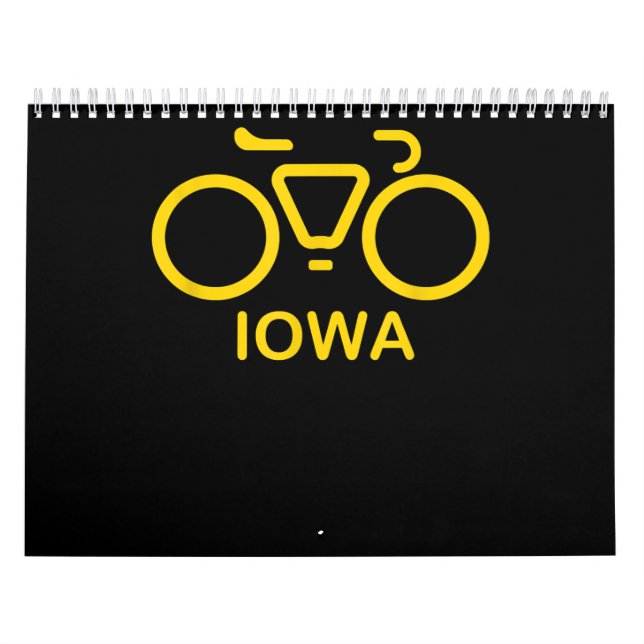 Calendário bicicleta iowa, ciclismo iowa, universidade (Capa)
