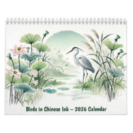 Calendário Birds in Chinese Ink – 2026 Calendar