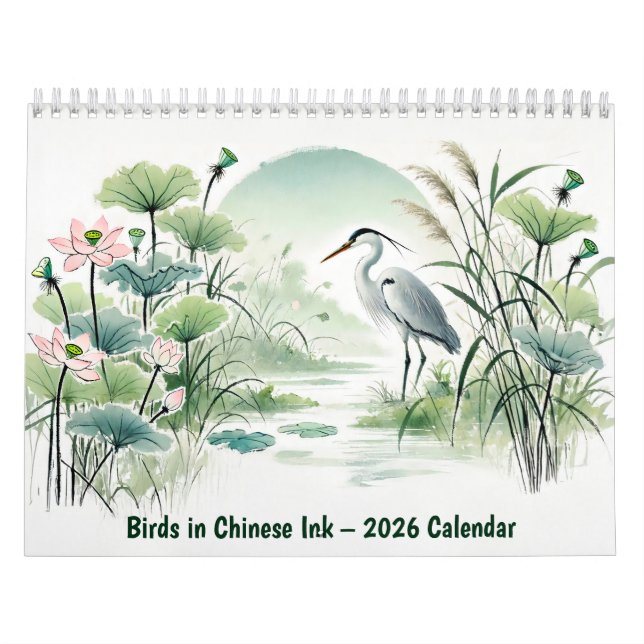 Calendário Birds in Chinese Ink – 2026 Calendar (Capa)