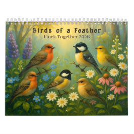 Calendário Birds of a Feather Flock Together 2026 Calendar