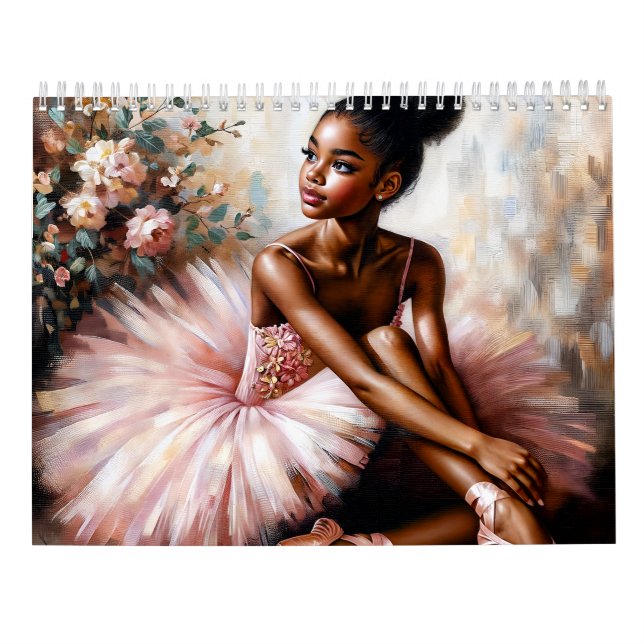 Calendário Black Ballerinas Ballet Art Calendar (Verso)