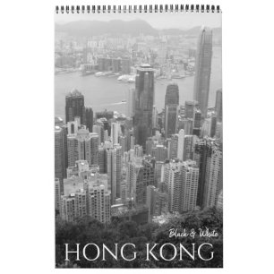 Calendário Black & white hong kong 2025
