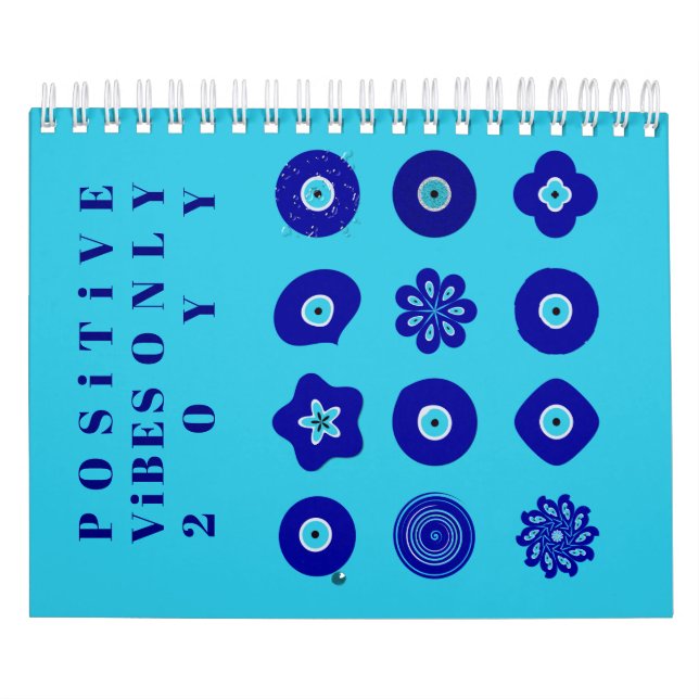 Calendário Blue Evil Eye Good Luck Nazar and Talisman Art (Capa)