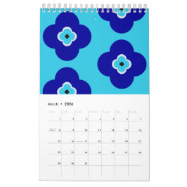 Calendário Blue Evil Eye Protective Talisman and Nazar Art